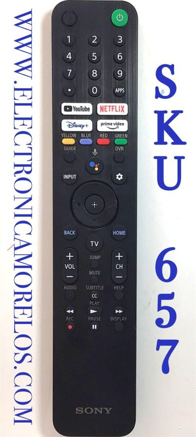 CONTROL REMOTO CON COMANDO DE VOZ PARA SMART TV SONY (NUEVO ORIGINAL) / NUMERO DE PARTE RMF-TX520U / MG3-TX520U / 2575A-TX520U / MODELOS XR-55A80J / KD-65X80J / KD-55X80CJ / KD-55X79J / KD-85X85J / XR-65A80CJ / MÁS MODELOS EN DESCRIPCIÓN